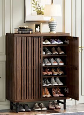 Tribesigns 6-Tier Shoe Cabinet with Louvered Doors, Large Wo