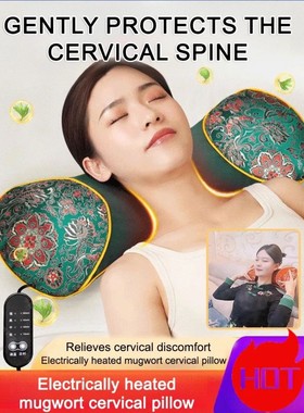 Home Mugwort Hot Compress Pillow Electrically Heated Sleep A