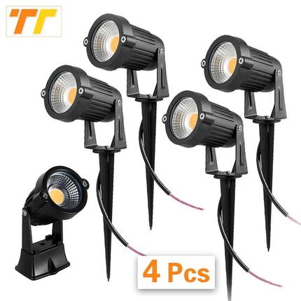 4Pcs LED Garden Lighting 5W 10W Outdoor Spike Lawn Lamp Wate