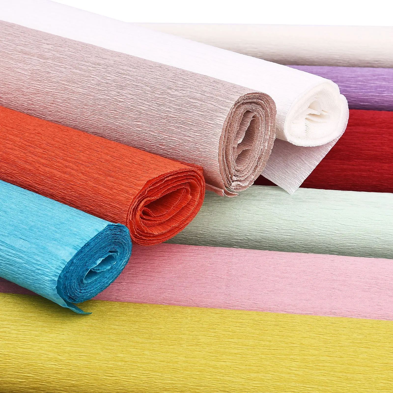 50x250cm Colored Crepe Paper Roll Origami Crinkled Crepe Pap
