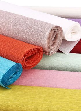 50x250cm Colored Crepe Paper Roll Origami Crinkled Crepe Pap
