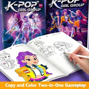 Kpop Demon Hunters Coloring Book Anime Character Rumi Mira Z