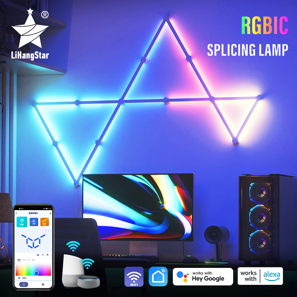 WIFI LED Smart Wall Lamp RGBIC Light Bar DIY Atmosphere