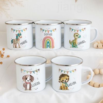 Personalized Mug for Kids Hot Chocolate Animal with Name Mug