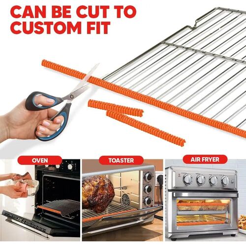 2pcs/set Heat Resistant Silicone Oven Rack Edge Protector Th
