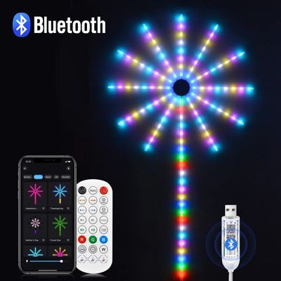 Christmas Fireworks Light RGBIC LED String Light Festoon LED