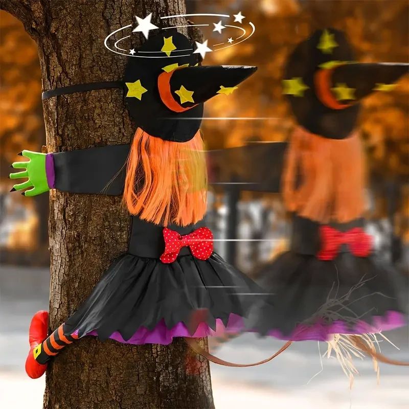 Halloween Witch Climbing Tree Decoration Halloween Theme Pen