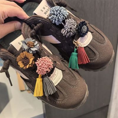 New Maillard Tassel Pendant Shoe Charms Leather Flower Shoel