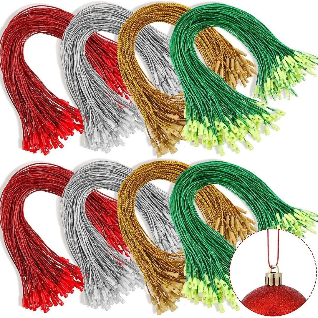 100Pcs Christmas Ball Strings Ropes Hooks Hanging Christmas