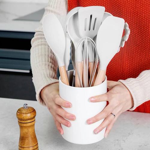 12Pcs Kitchen Utensil Set Heat-Resistant Cookware with Holde