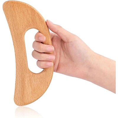 Natural Wooden Cellulite Massager Full Body Gua Sha Tool for