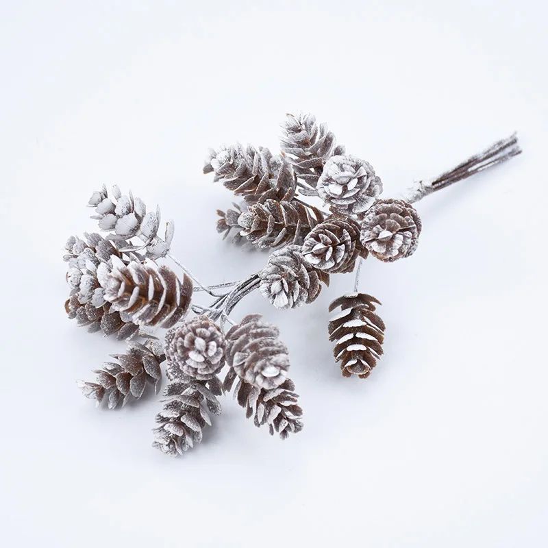 10/20pcs Artificial Plant Fake Pine Cone Flowers Wreaths Chr