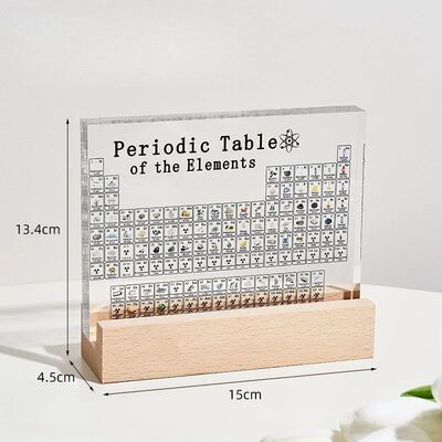 Exquisite Printing Acrylic Periodic Table Figurines Chemistr