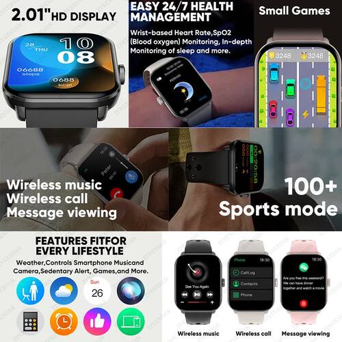 Global Version Watch 5 Men Women HD AMOLED Display Heart Rat