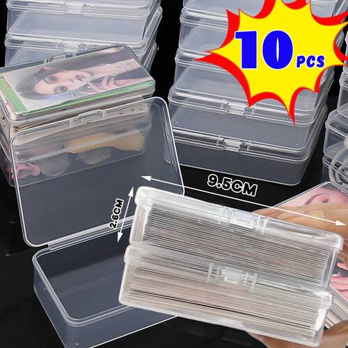 10/3Pcs Transparent Plastic Boxes Playing Cards Container St