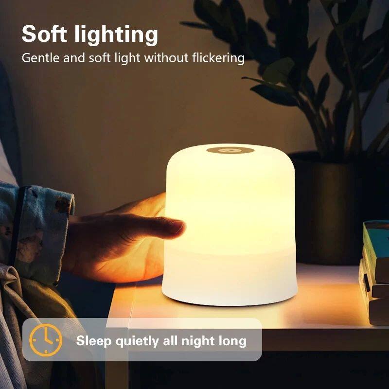 Touch LED Night Light USB Table Lamps Rechargeable Dimmable