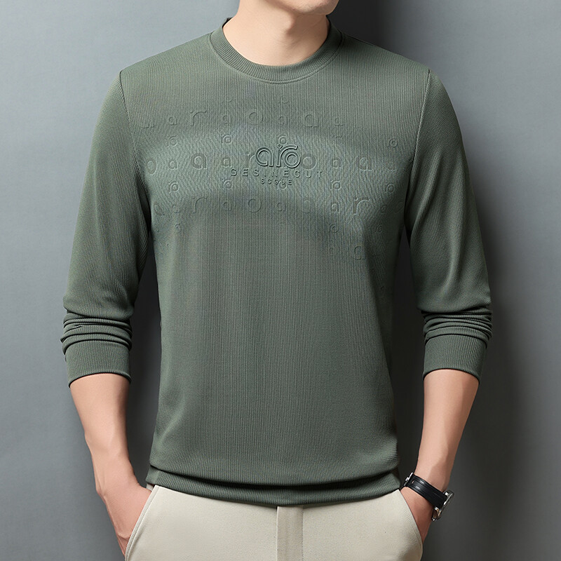 零度-52013-P26-新款秋冬季植绒奥钻圆领卫衣男士休闲打底衫 8.28