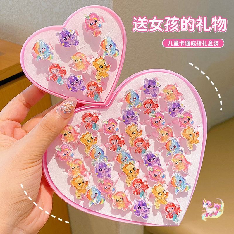 爆款彩色小马儿童戒指可爱卡通公主饰品首饰指环送女孩的生日礼物,童装/婴儿装/亲子装,项链,淘宝优惠券,粉丝福利购,淘宝优惠卷