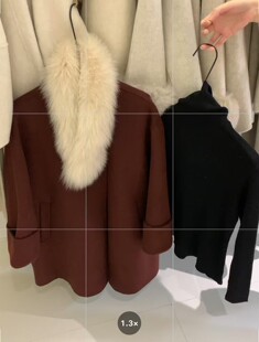 清货2026冬新款高级感双面羊绒大衣女中长款小个子皮草外套狐狸毛