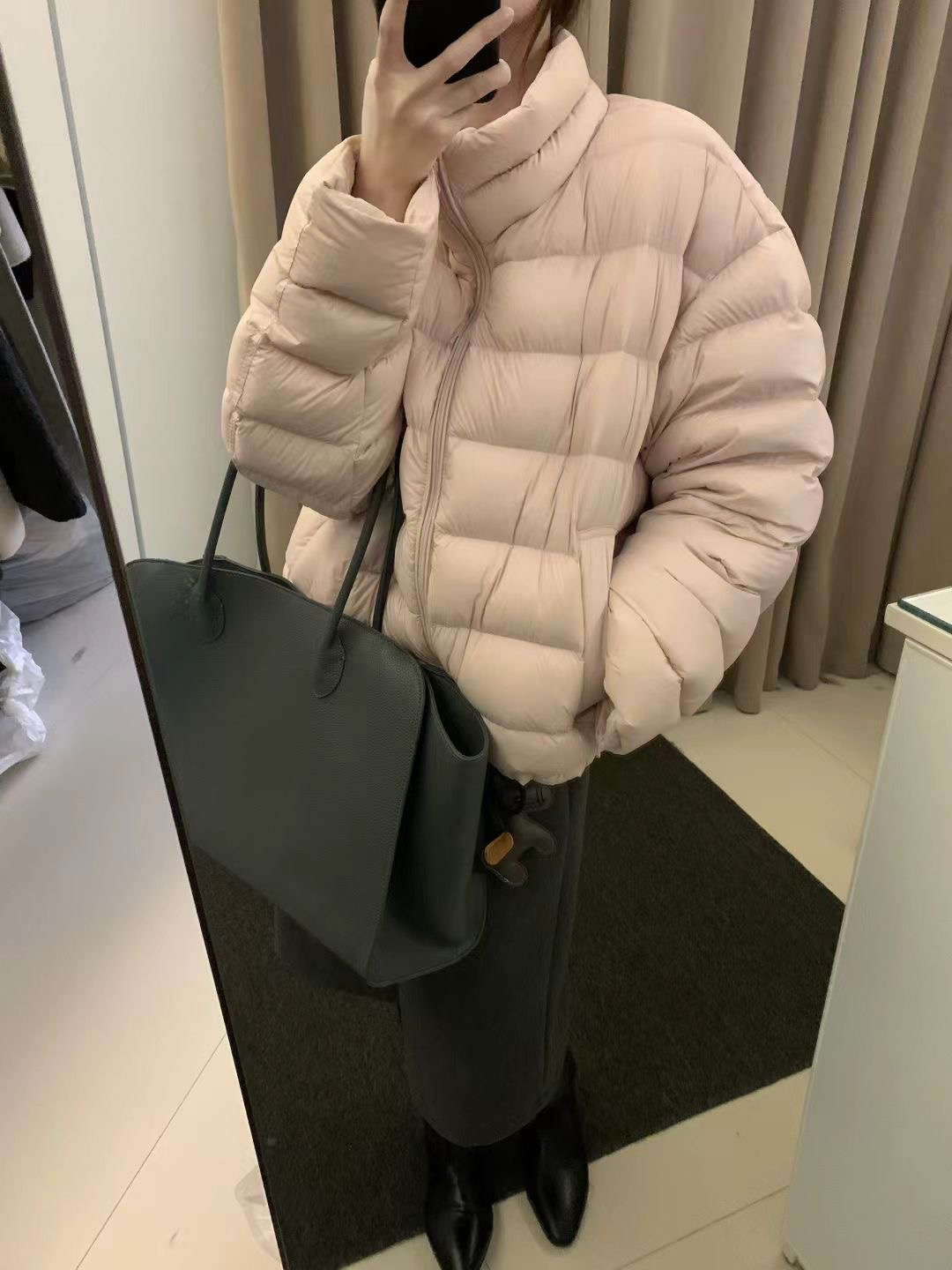 韩系冬立领新国标90白鸭绒羽绒服女短款小个子加厚保暖面包服外套