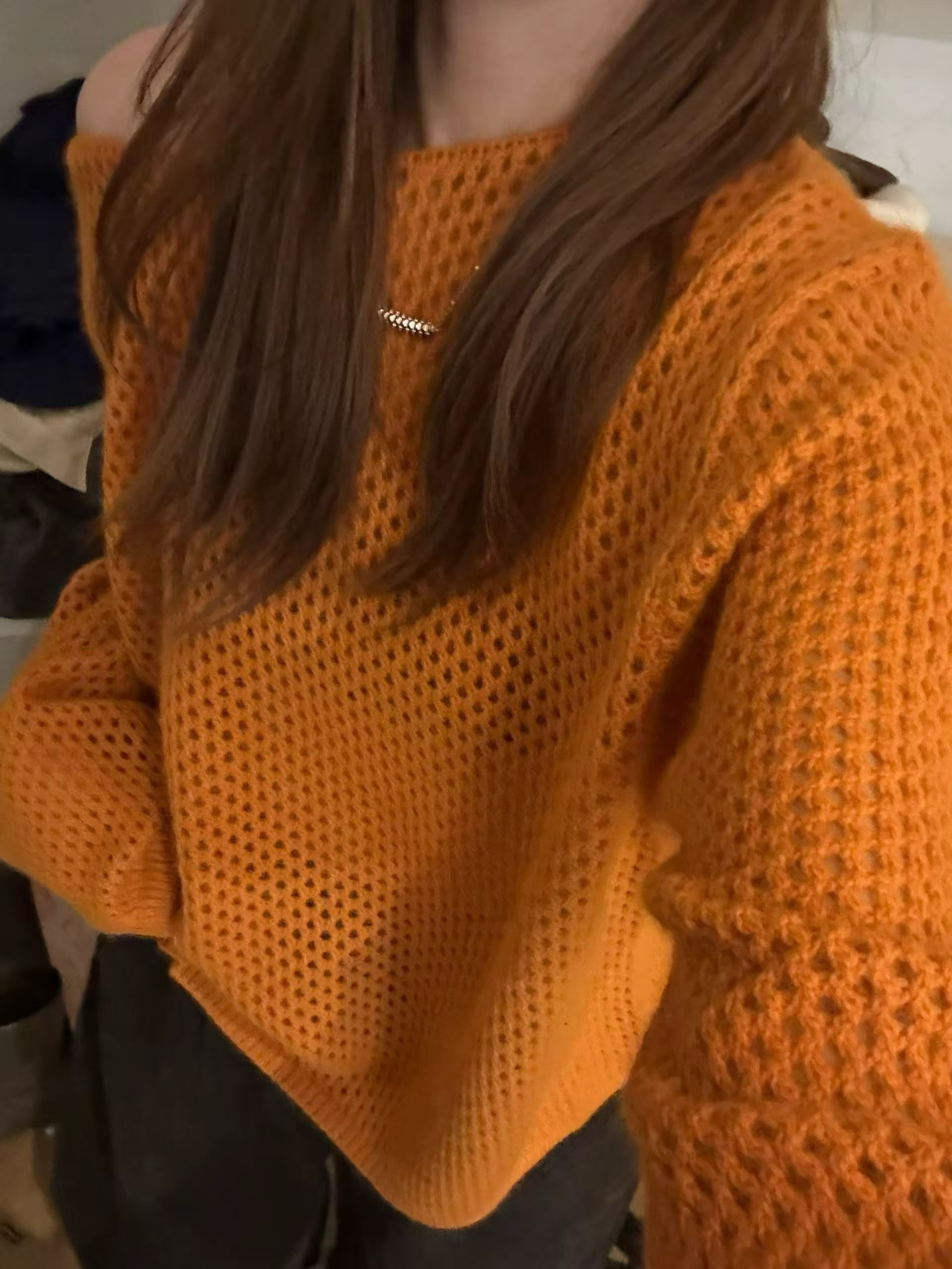 韩系蜜熊绒镂空针织开衫女25秋新款宽松显瘦百搭高级感慵懒风毛衣