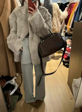 高级感立领皮毛一体毛毛外套女25冬新款韩版宽松显瘦加厚保暖皮草