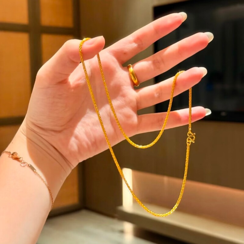 水贝肖邦链金包银项链女