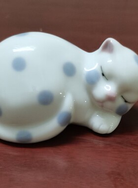 手绘陶瓷可爱风猫咪摆件工艺品