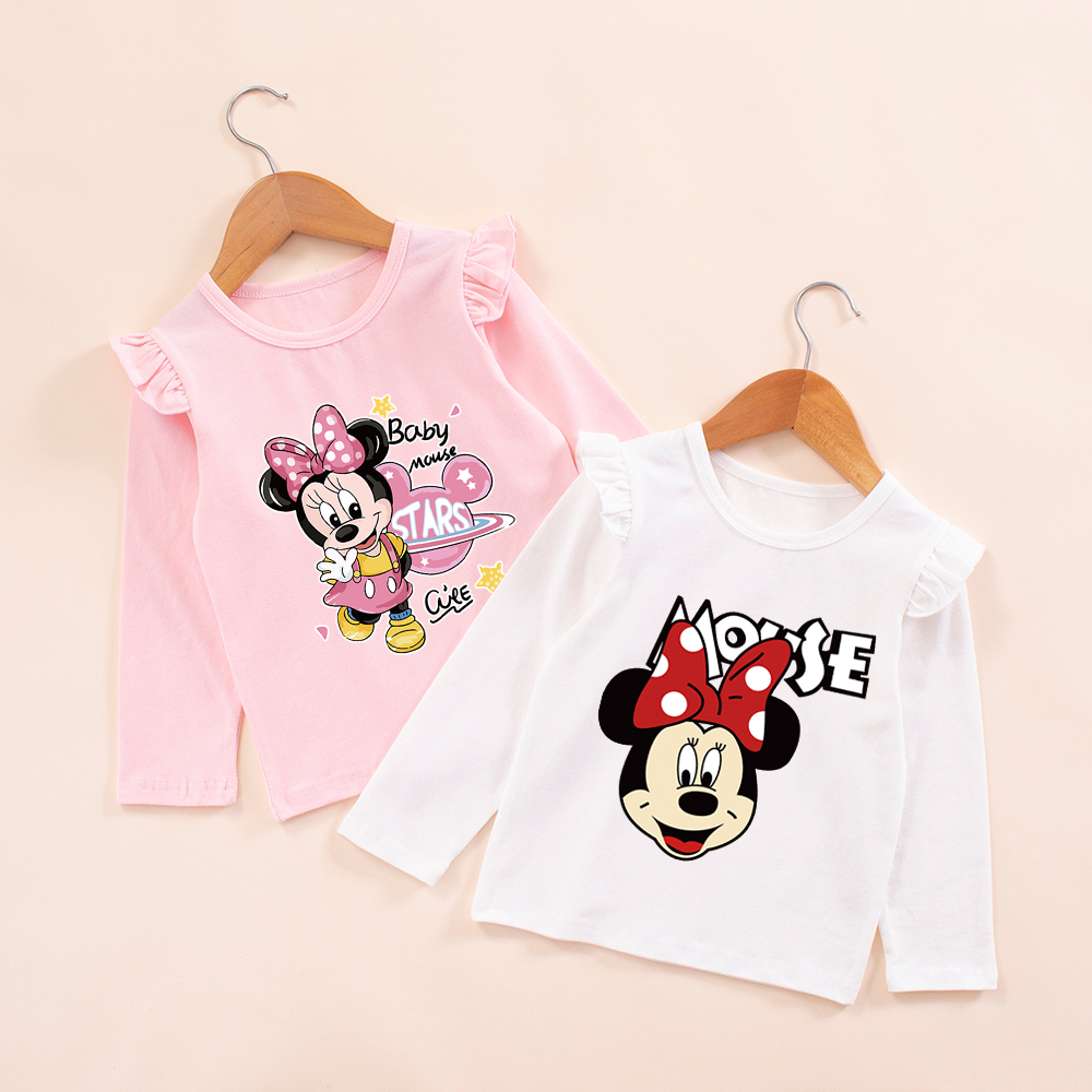 女童春秋款纯棉打底衫小飞袖T恤