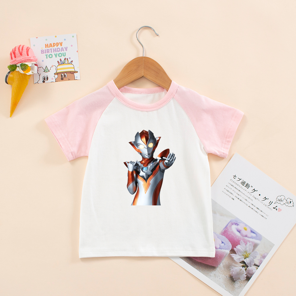 女童短袖t恤纯棉童装格丽乔超人衣服儿童洋气夏装女宝宝夏季上衣