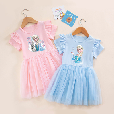 女童卡通纯棉连衣裙夏天休闲裙子