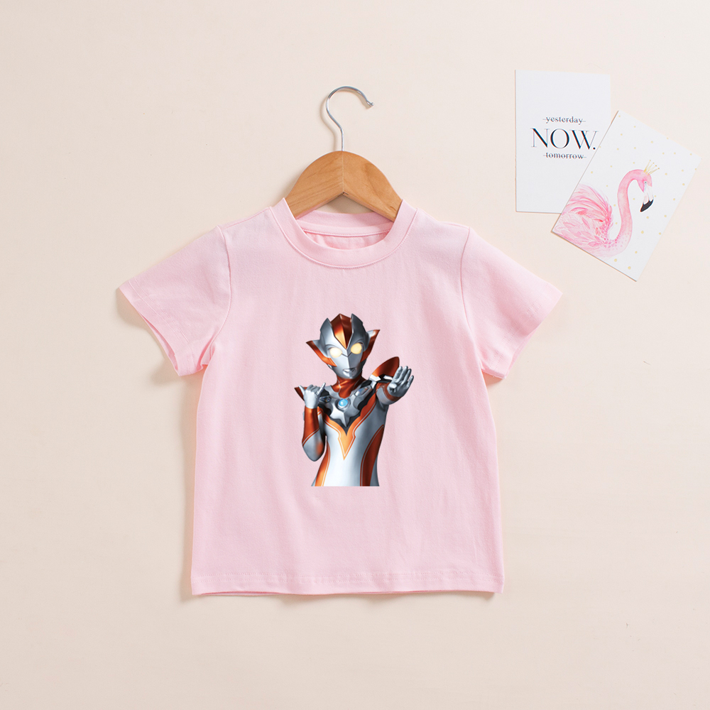 女童夏装儿童短袖t恤宝宝超人衣服女孩夏季时髦上衣卡通洋气童装