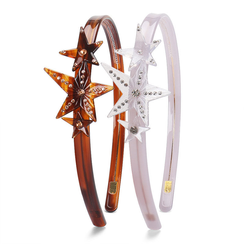 压发发卡网红发箍女士外出镶钻百搭时尚欧美带齿防滑发饰成人头饰