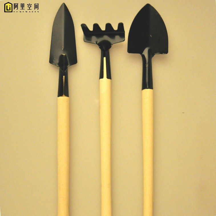 植物黑色园艺三件套家用多肉兰花栽培小工具铁铲铁锹铁耙促销包邮