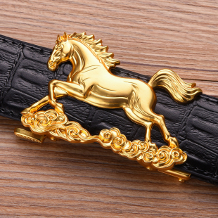 带 真皮休闲百搭2026属马本命年腰带自动扣牛皮裤 男士 皮带马年新款