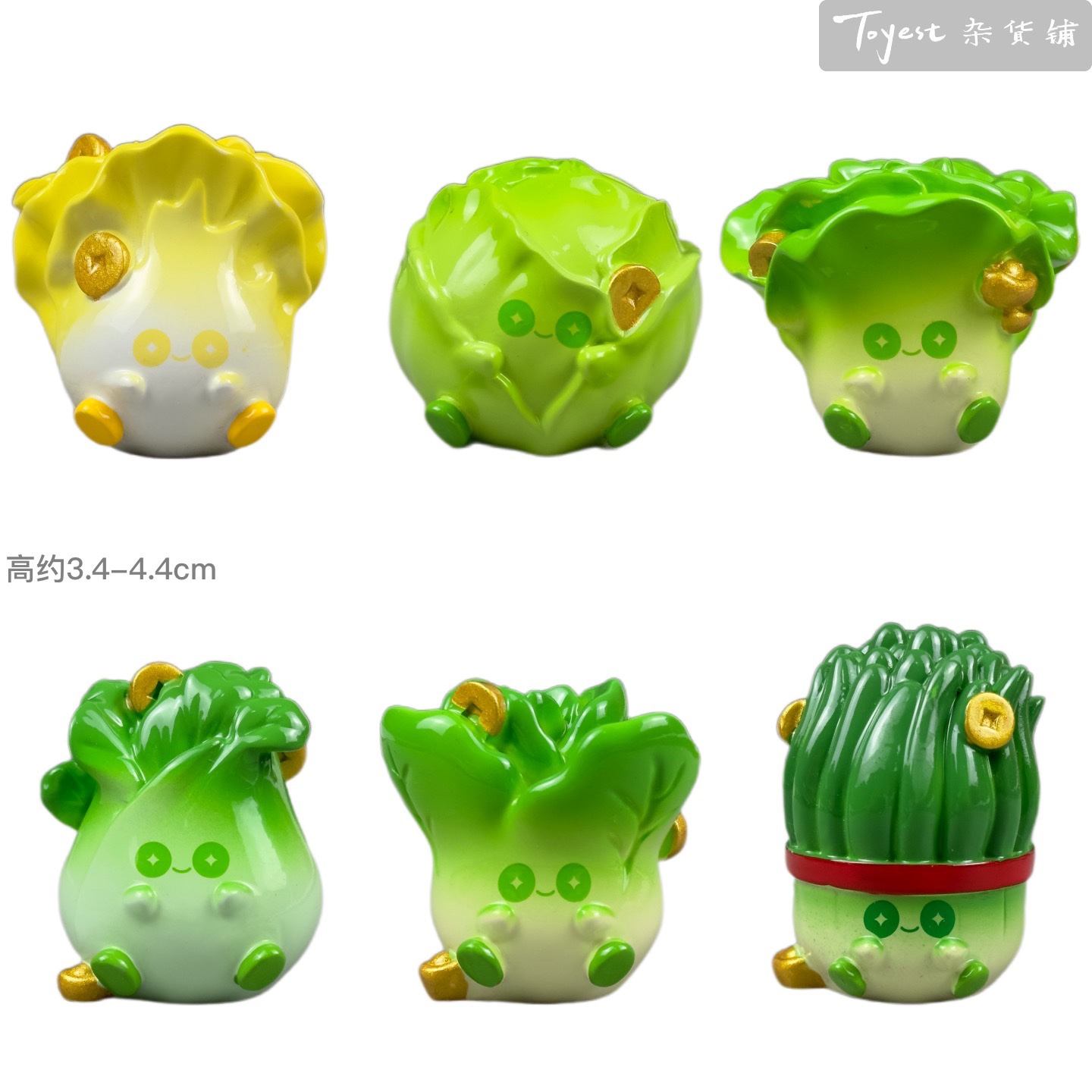 菜来财来树脂小摆件 可爱卡通蔬菜玩偶玩具模型公仔创意礼物饰品