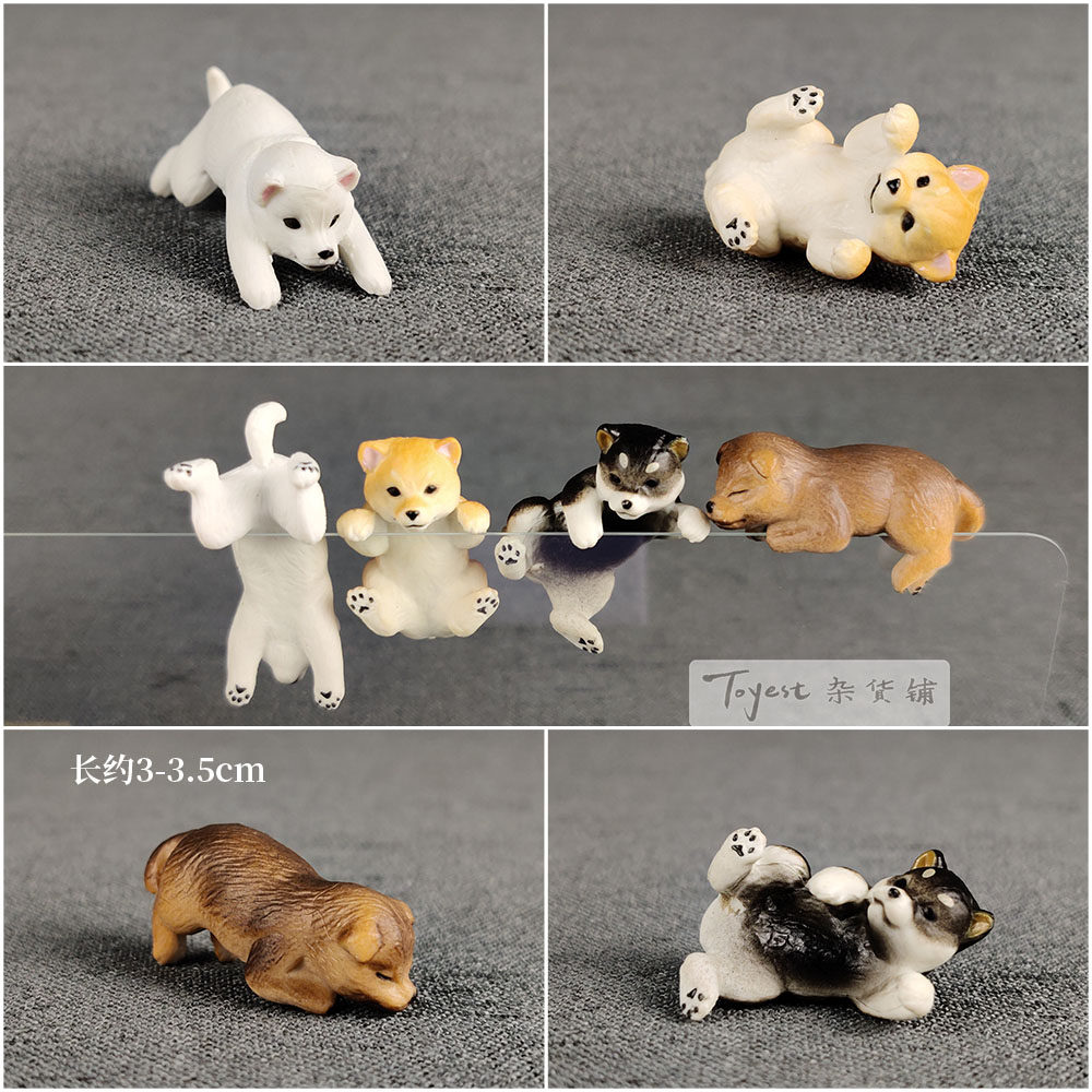 [Toyest]杯缘柴犬模型 可爱小狗杯缘子玩偶玩具饰品微景观DIY配件