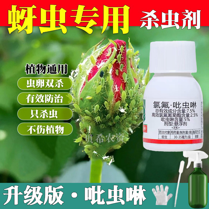 蚜虫专用药吡虫啉杀虫剂月季玫瑰多肉花卉植物蔬菜除虫杀腻虫蓟马