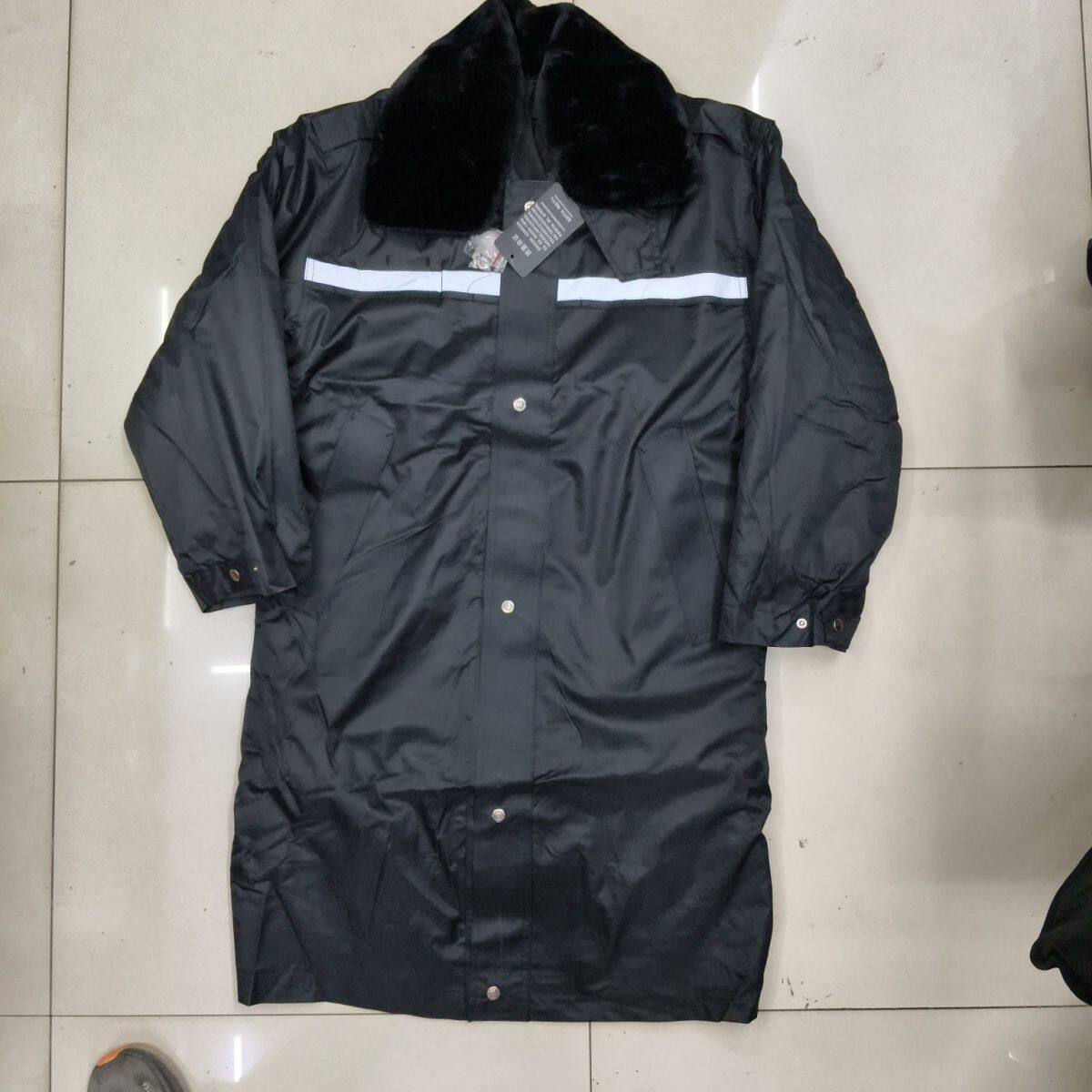 保安大衣防寒服反光条多功能保暖棉大衣劳保工作服加厚棉服冬棉袄