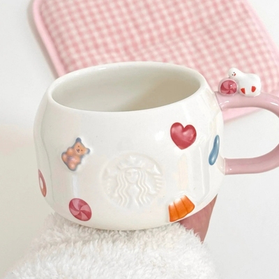 星巴克2026新品情人节礼物甜星噗噗鸭系列可爱办公室桌面马克水杯