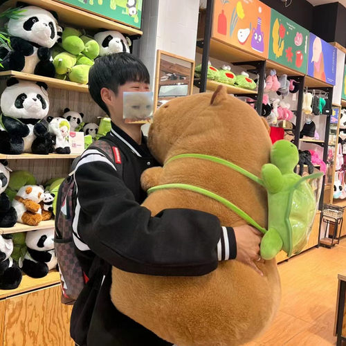 卡皮巴拉公仔玩偶毛绒玩具抱枕水豚挂件布娃娃流鼻涕卡皮扒拉女生