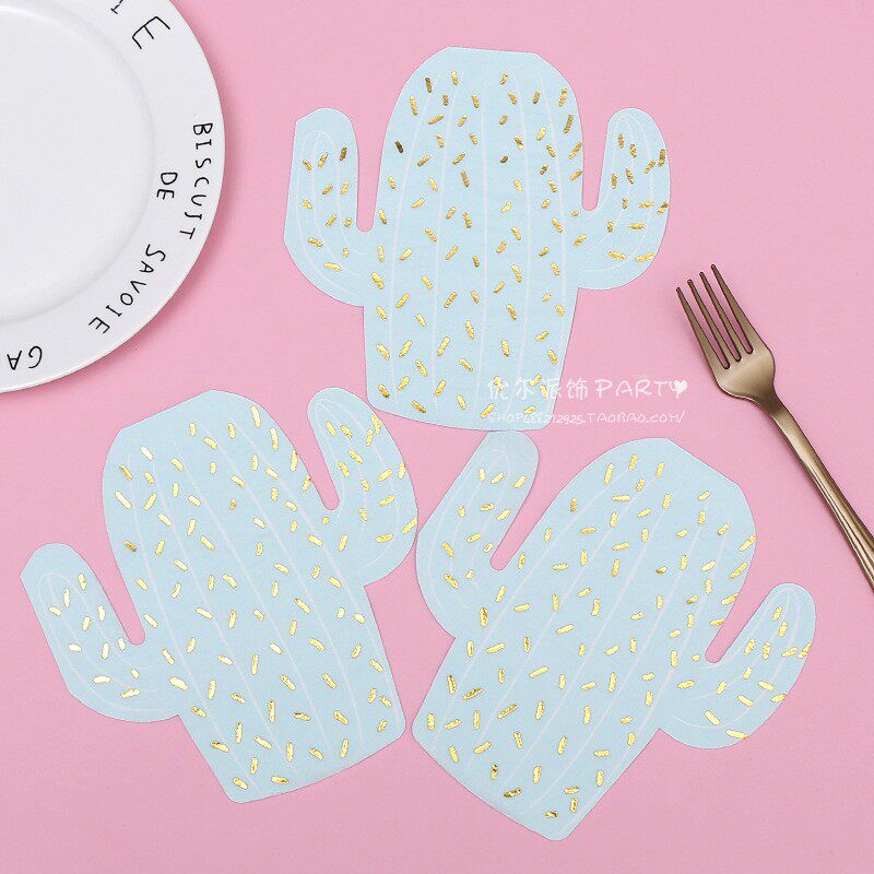 创意性印花餐巾纸仙人掌图案纸巾