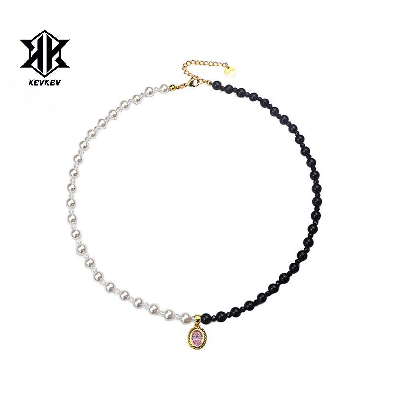 张艺兴同款拼接珍珠项链