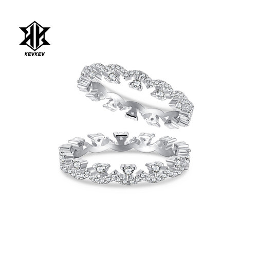 金晨同款纯银蕾丝皇冠戒指女护戒