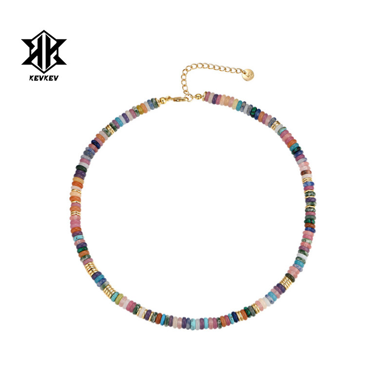 choker彩色天然石珍珠母贝项链