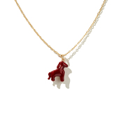 新款 马年礼物 首发马上有钱轻奢镀18K金项链本命年生肖马女款