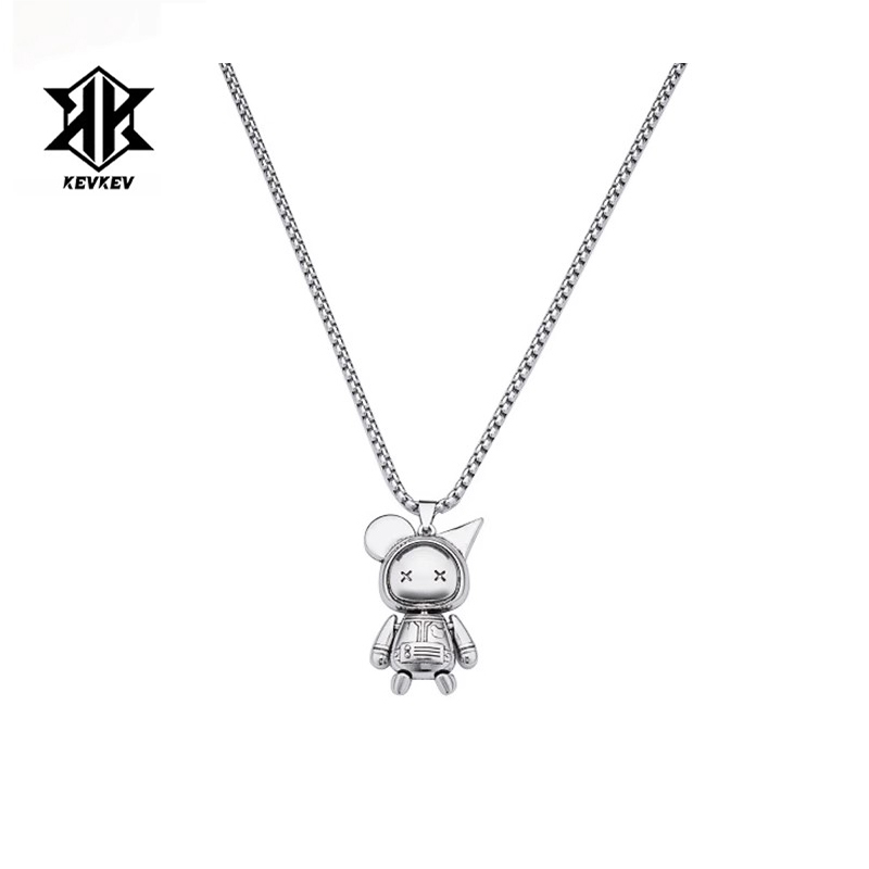 潮牌嘻哈SUP联名卡通公仔项链