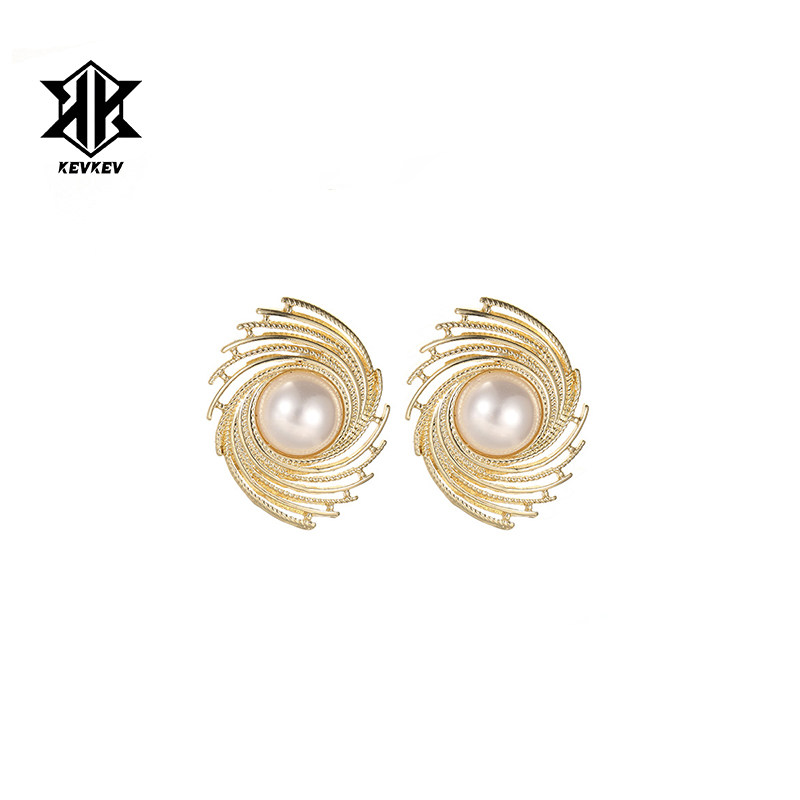 vintage风复古珍珠耳环