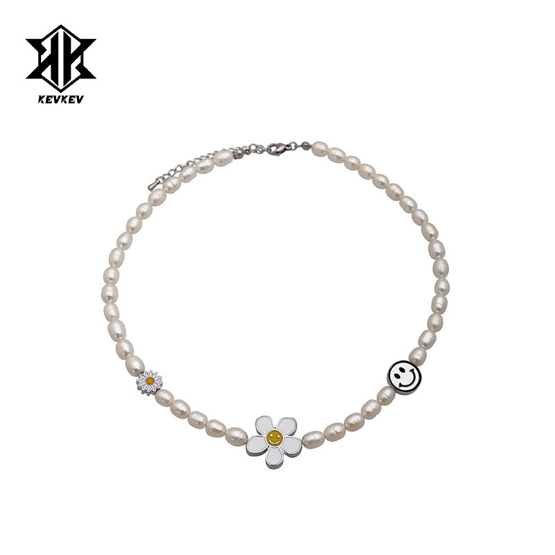 赵露思同款幸运笑脸珍珠项链