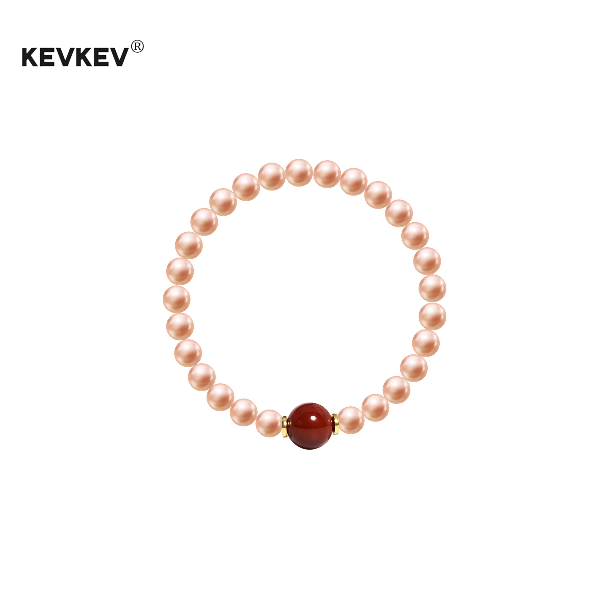 天然粉色淡水珍珠手链